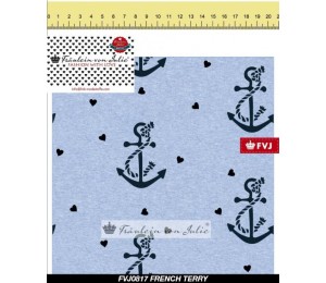 French Terry - Frl. von Julie Anker blau meliert